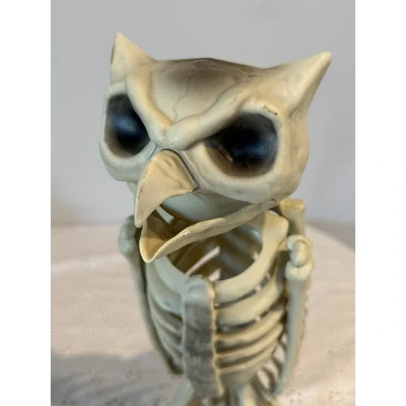 Creepy Owl Skeleton Halloween Decor Bones Dead Bird 12" Spooky - Picture 4 of 4